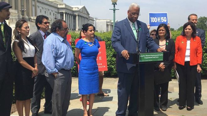 Rep. A. Donald McEachin (D-VA) speaks at the introduction of the United for Climate and Environmental Justice Task Force in April. (Photo courtesy of Rep. Donald McEachin)
