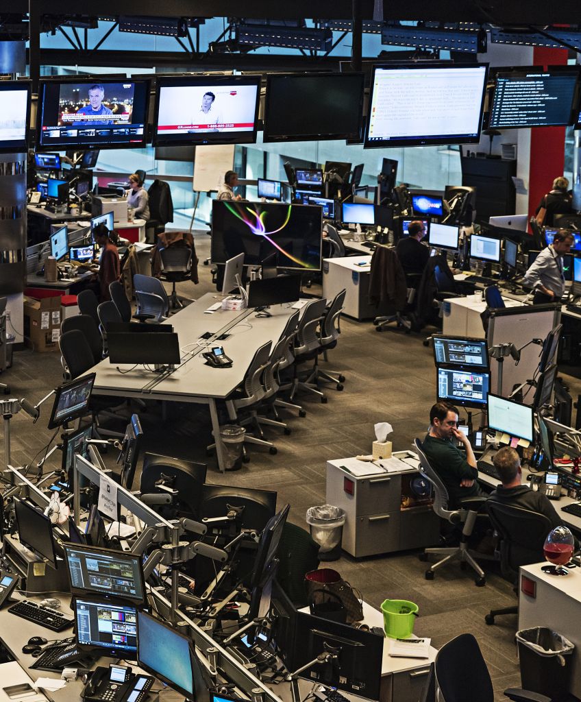 Newsroom at CNN World Headquarters in Atlanta. (Photo by John Greim/LightRocket via Getty Images)