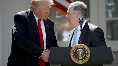 President Donald Trump with EPA Administrator Scott Pruitt after announcing his decision for the United States to pull out of the Paris climate agreement in the Rose Garden at the White House June 1, 2017. (Photo by Win McNamee/Getty Images)