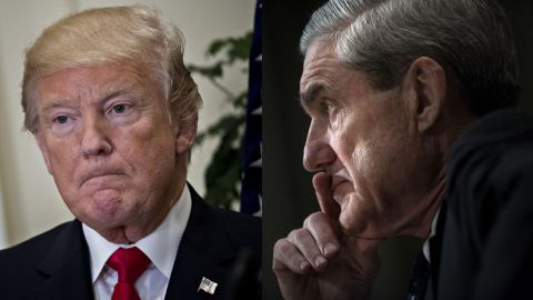 President Trump and special counsel Robert Mueller. (Photos by Andrew Harrer/Bloomberg via Getty Images (left); Brendan Smialowski/AFP/Getty Images)