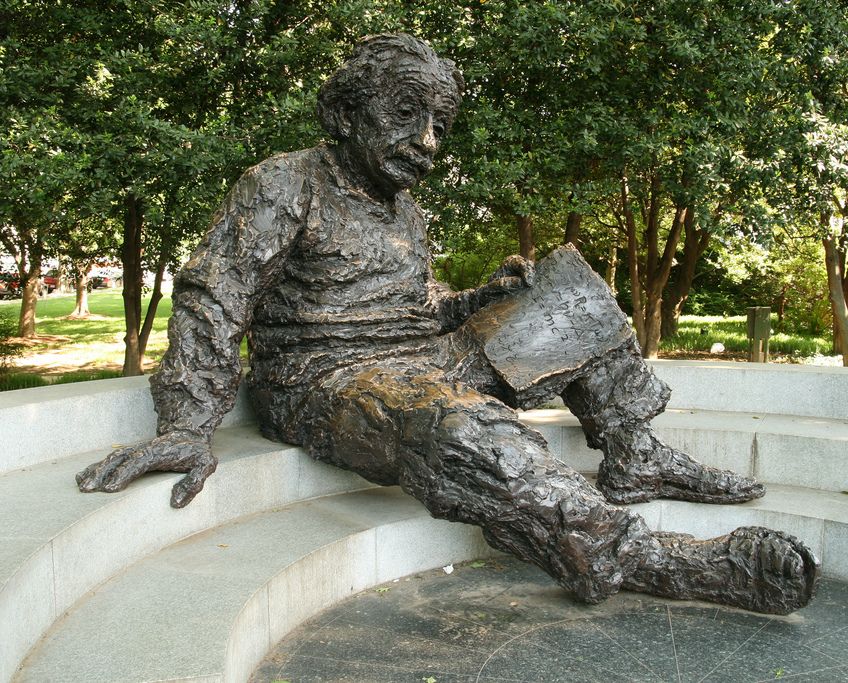 The Albert Einstein Memorial in Washington, DC. (Photo by Bernt Rostad/ flickr CC 4.0)