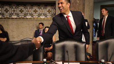 Federal Communications Commission Chairman Ajit Pai arrives for his confirmation hearing for a second term as chair of the commission before the Senate Commerce, Science and Transportation Committee in the Dirksen Senate Office Building on Capitol Hill July 19, 2017 in Washington, DC. (Photo by Chip Somodevilla/Getty Images)
