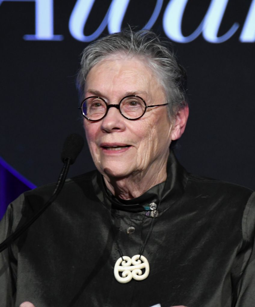 Event honoree Annie Proulx speaks during the 68th National Book Awards at Cipriani Wall Street on Nov. 15, 2017 in New York City. (Photo by Gary Gershoff/WireImage)