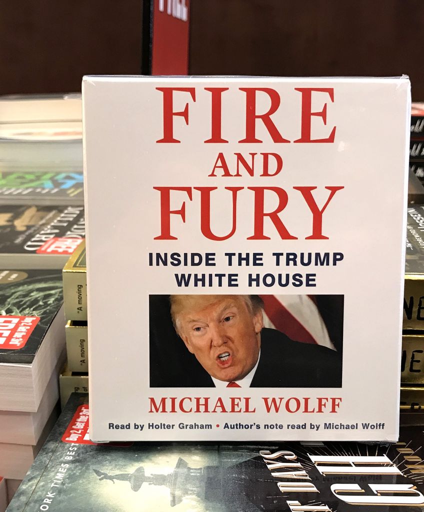 Michael Wolff's book 'Fire and Fury' cover, Jan. 6, 2018. (Photo by Yasin Ozturk/Anadolu Agency/Getty Images)