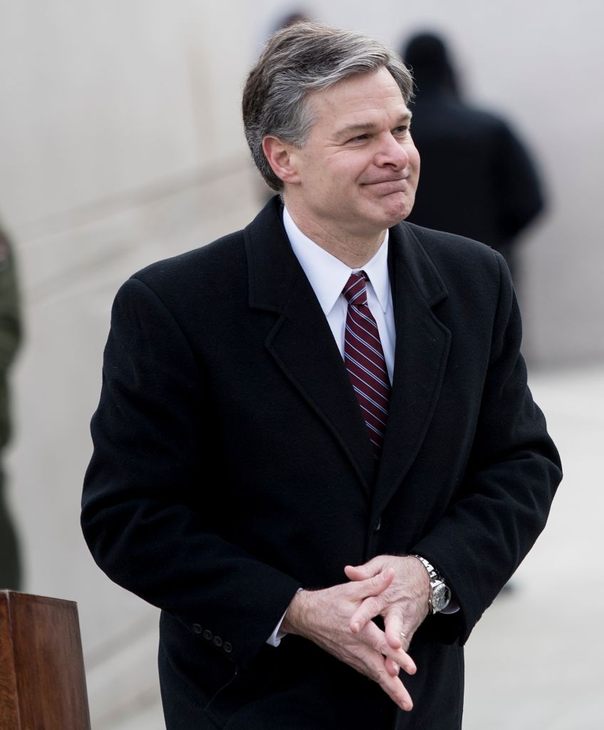Director of the Federal Bureau of Investigation Christopher A. Wray speaks during an event at the Martin Luther King Memorial on the National Mall January 15, 2018 in Washington, DC (Brendan Smialowski/AFP/Getty Images)