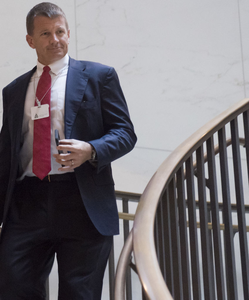 Erik Prince, former Navy Seal and founder of private military contractor Blackwater USA, arrives to testify during a closed-door House Select Intelligence Committee hearing on Capitol Hill in Washington, DC, November 30, 2017. (Photo by Saul Loeb/AFP/Getty Images)