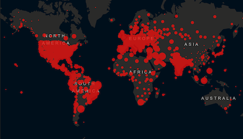Johns Hopkins Daily Covid Map