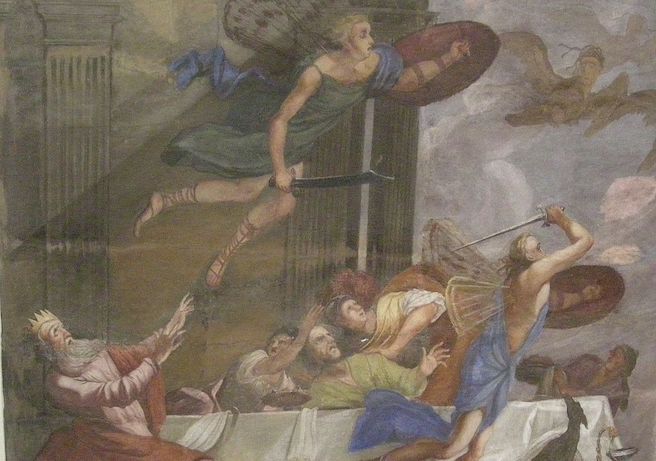 Fresco of Harpies in castle Štatenberg near Makole, Slovenia. (Wikicommons)