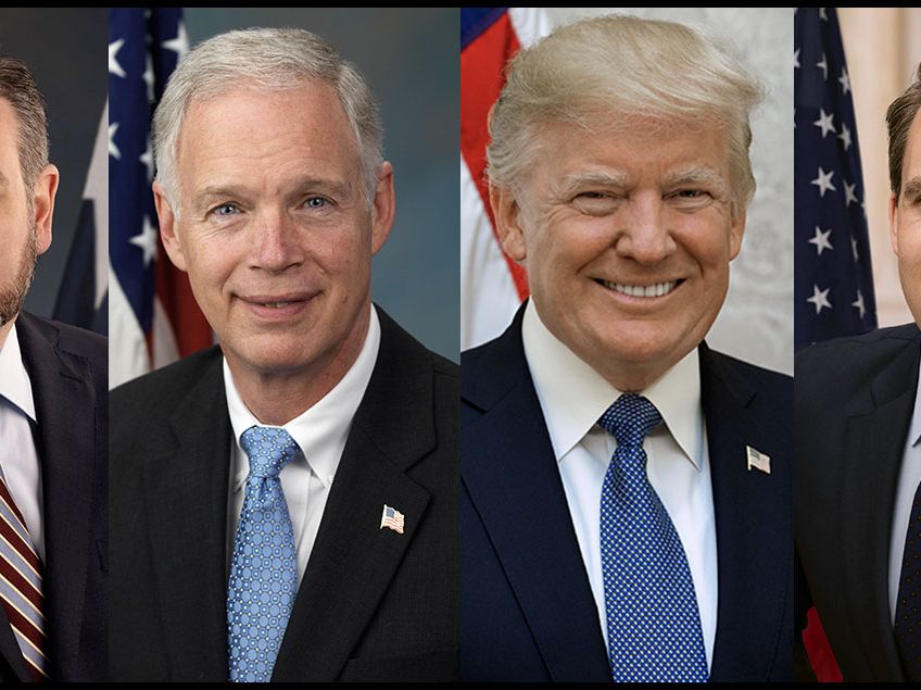 Senator Ted Cruz, Senator Ron Johnson, President Donald Trump and Senator Josh Hawley - Official Senate and White House Photos